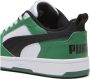 Puma Rebound V6 Lo sneakers wit zwart groen Jongens Meisjes Leer Meerkleurig 26 - Thumbnail 12