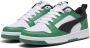 Puma Rebound V6 Lo sneakers wit zwart groen Jongens Meisjes Leer Meerkleurig 26 - Thumbnail 13