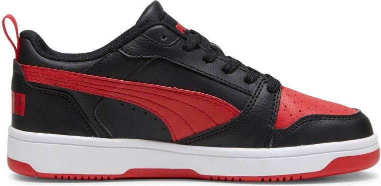 Puma Rebound V6 Lo sneakers zwart rood