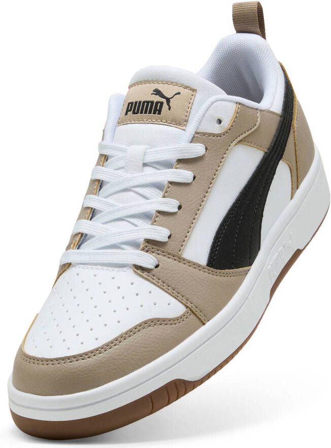 Puma Rebound V6 Low sneakers bruin wit zwart