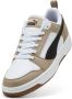 PUMA Rebound v6 Low Unisex Sneakers White- Black-Ice Coffee - Thumbnail 4