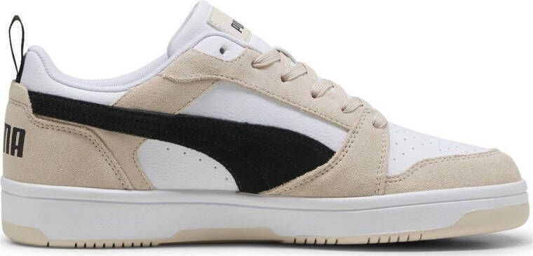 Puma Rebound V6 Low sneakers ecru zwart wit