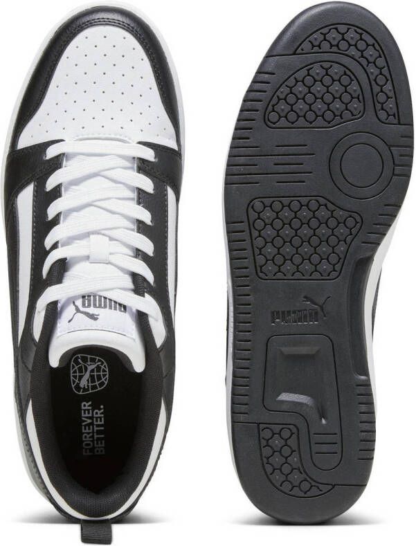 Puma Rebound V6 Low sneakers wit zwart
