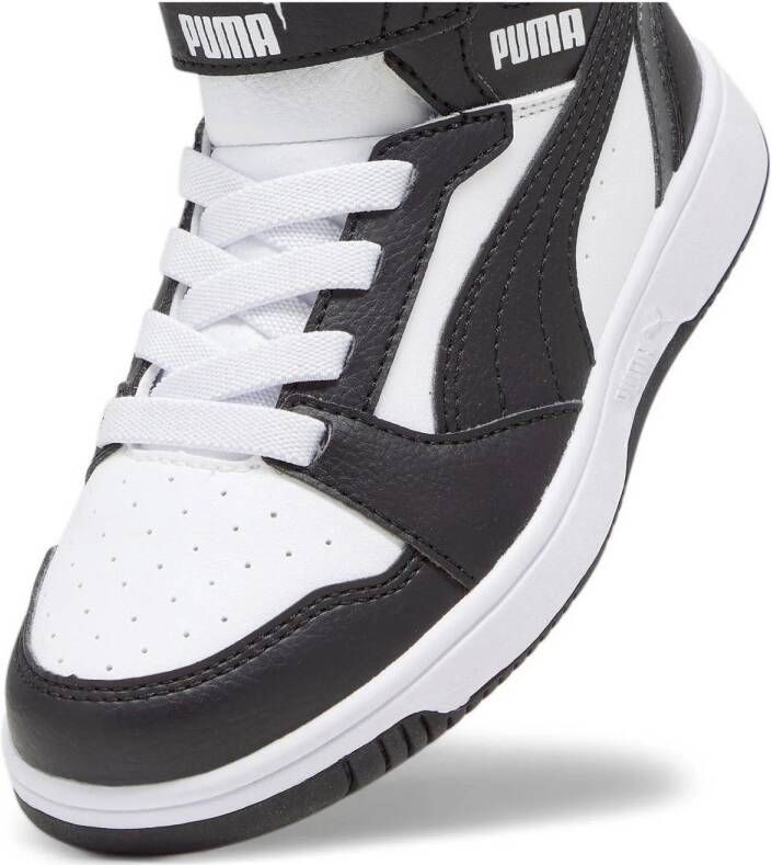 Puma Rebound V6 Mid sneakers wit zwart