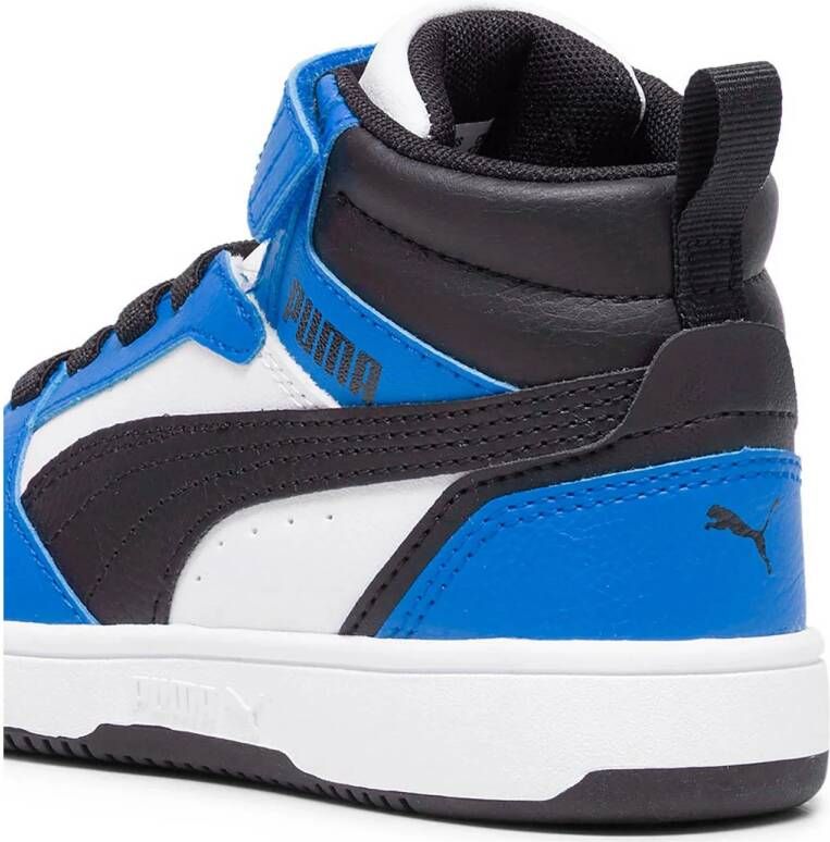 Puma Rebound V6 Mid sneakers wit zwart blauw