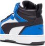 Puma Rebound V6 Mid sneakers wit zwart blauw Jongens Meisjes Imitatieleer 28 - Thumbnail 5