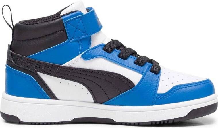 Puma Rebound V6 Mid sneakers wit zwart blauw