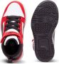 Puma Rebound V6 Mid sneakers wit zwart rood Imitatieleer 28 - Thumbnail 9