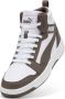 PUMA Rebound v6 Unisex Sneakers White-Flat Bronze - Thumbnail 4