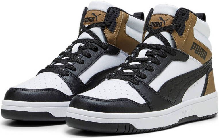 Puma Rebound V6 sneakers wit zwart bruin