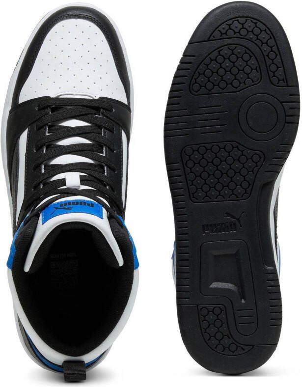 Puma Rebound V6 sneakers zwart wit kobaltblauw