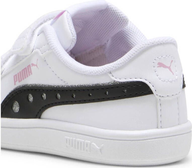 Puma Smash 3.0 Dance Party V sneakers wit zwart