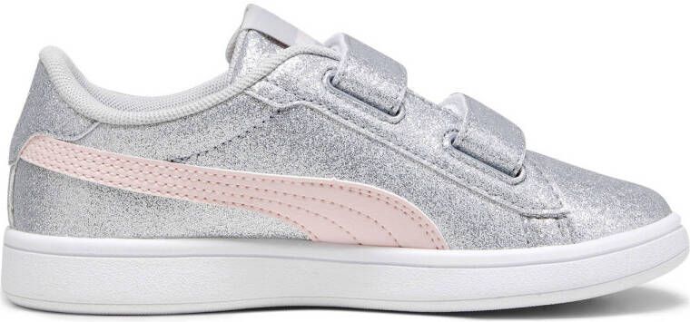 PUMA Smash 3.0 Glitz Glam V PS Meisjes Sneakers Glacial Gray-Frosty Pink