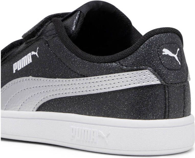 Puma Smash 3.0 Glitz Glam sneakers zwart zilver