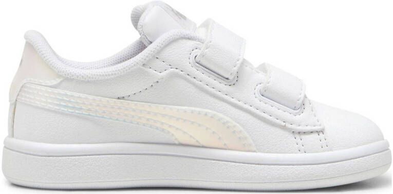 Puma Smash 3.0 Holo 2.0 V sneakers wit lila zilver