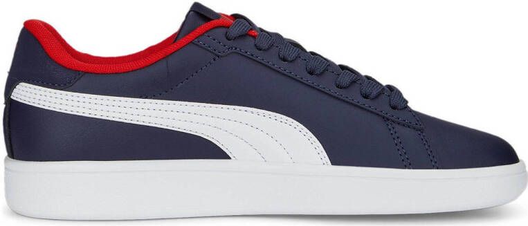 Puma Smash 3.0 sneakers donkerblauw wit rood
