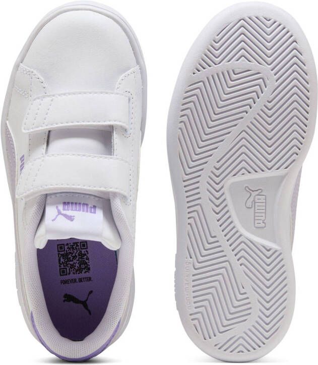 Puma Smash 3.0 sneakers wit paars