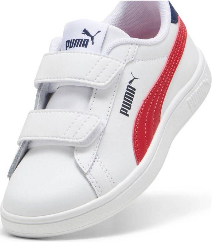 Puma Smash 3.0 sneakers wit rood donkerblauw