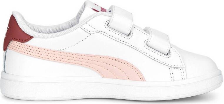Puma Smash 3.0 sneakers wit roze