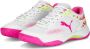 PUMA Solarcourt RCT Unisex Sportschoenen Wit Roze Geel - Thumbnail 1