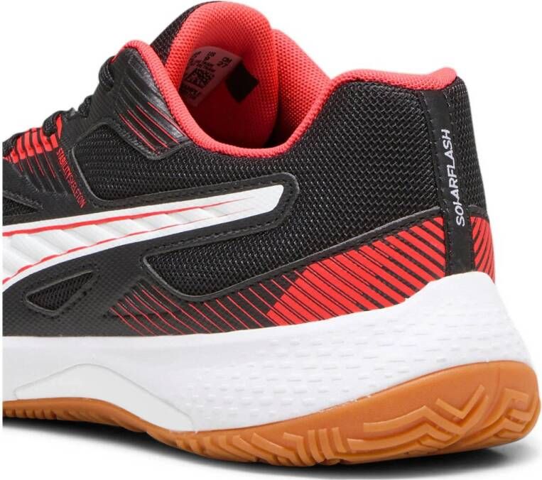 Puma Solarflash II zaalsportschoenen zwart rood wit