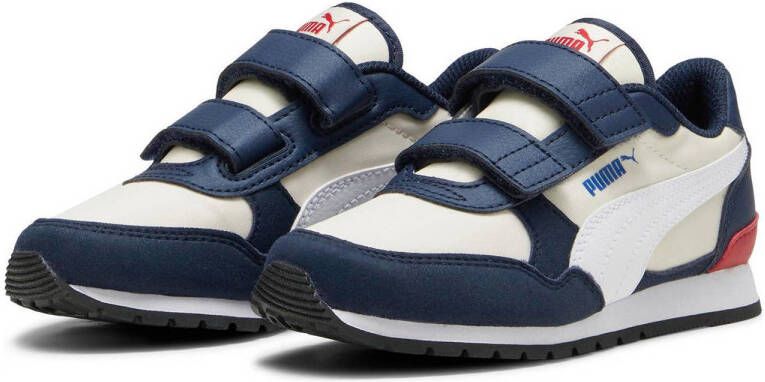 Puma ST Runner V3 sneakers ecru wit donkerblauw