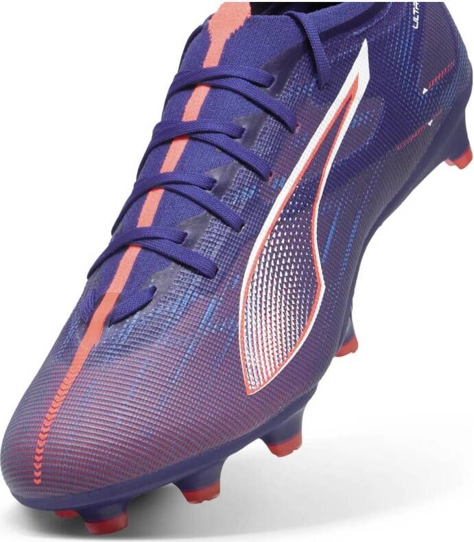 Puma Ultra 5 Match senior voetbalschoenen kobaltblau wit koraalrood