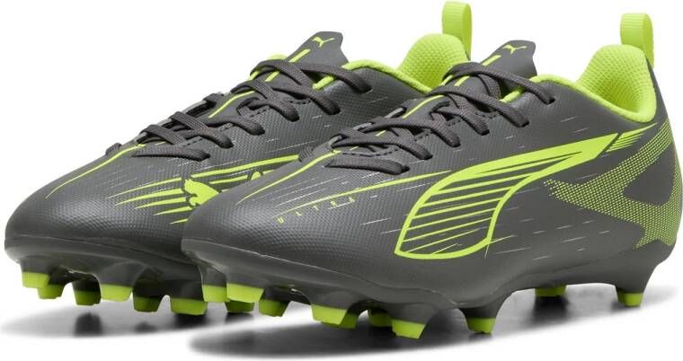 Puma Ultra 5 Play FG AG junior voetbalschoenen zwart geel zilver