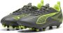 Puma Ultra 5 Play FG AG junior voetbalschoenen zwart geel zilver - Thumbnail 4