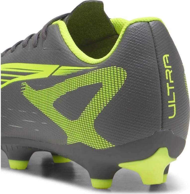 Puma Ultra 5 Play FG AG senioer voetbalschoenen zwart geel zilver