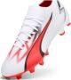 PUMA Ultra Match FG Voetbalschoenen White Black Fire Orchid - Thumbnail 6