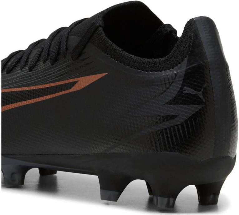Puma Ultra Match FG AG senior voetbalschoenen zwart koper
