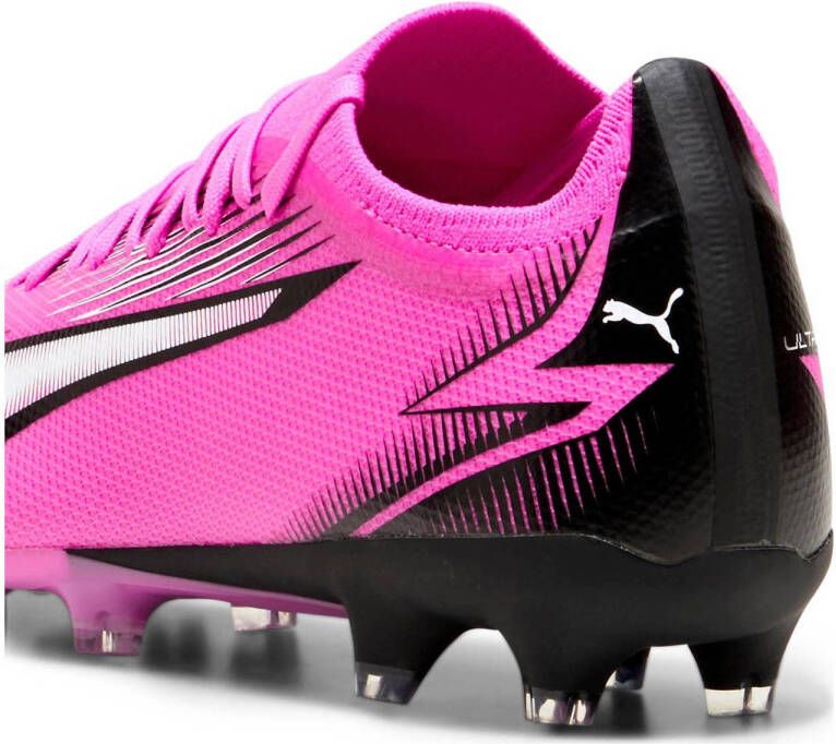 Puma Ultra Match FG AG Sr. voetbalschoenen zwart roze