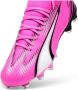 PUMA Ultra Match Gras Kunstgras Voetbalschoenen (MG) Dames Roze Wit Zwart - Thumbnail 6