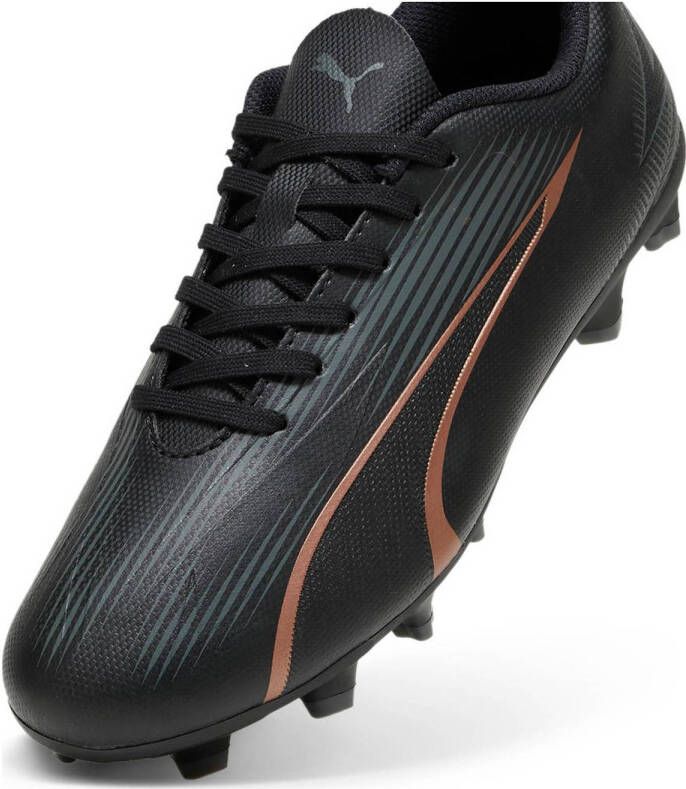Puma Ultra Play FG AG Junior voetbalschoenen zwart koper