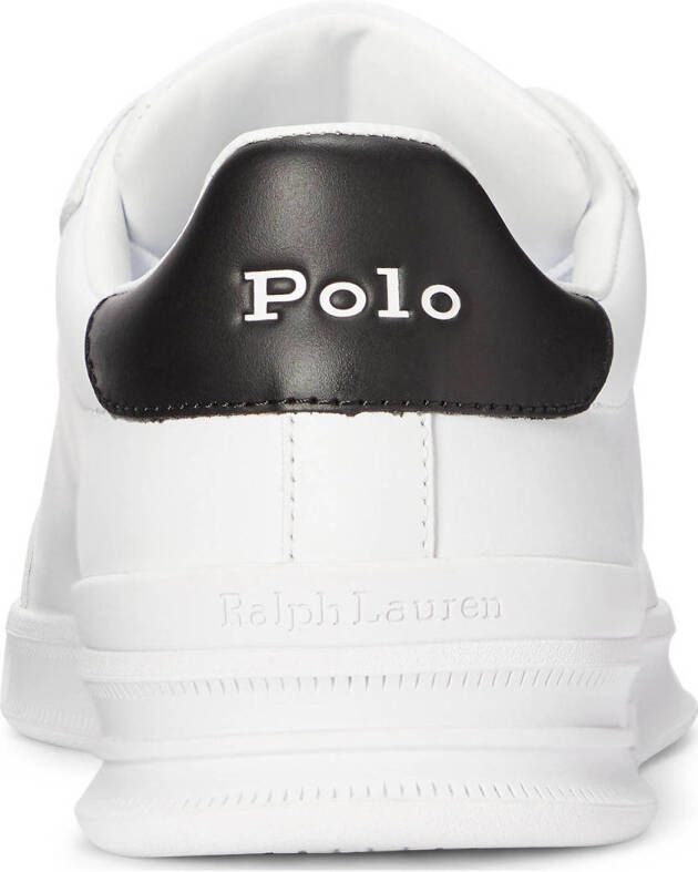 Ralph Lauren Heritage Court II leren sneakers wit donkerblauw