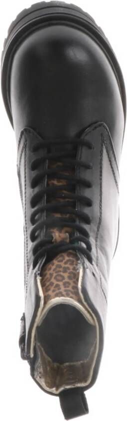 Red Code leren veterboots zwart