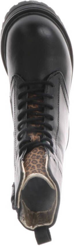 Red Code leren veterboots zwart