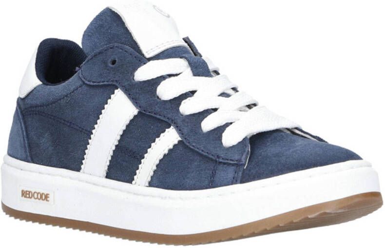 Red Code suède sneakers blauw wit