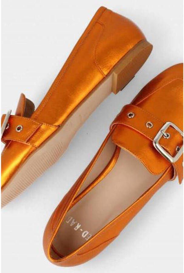 Red Rag 78598 leren loafers oranje