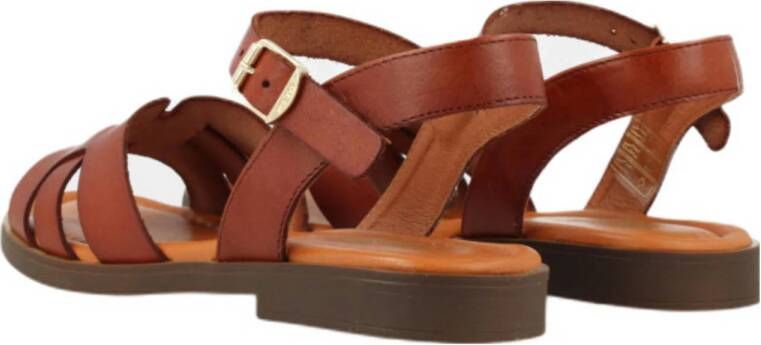 Red Rag leren sandalen cognac