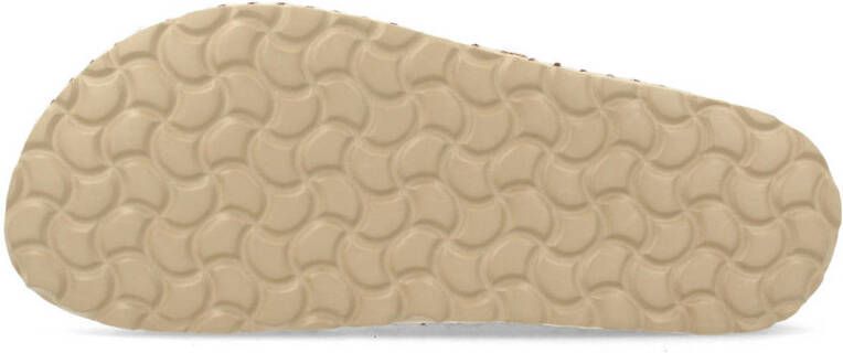 Red Rag leren slippers goud