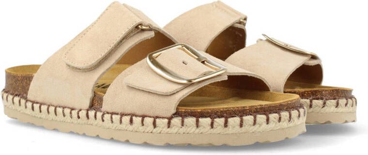 Red Rag suède slippers beige