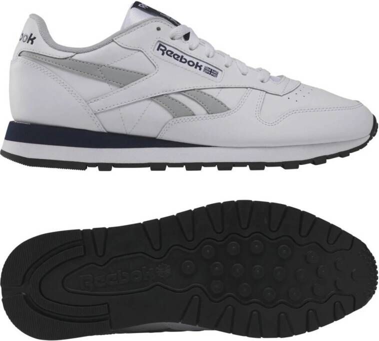 Reebok Classics Classic Leather sneakers wit grijs donkerblauw