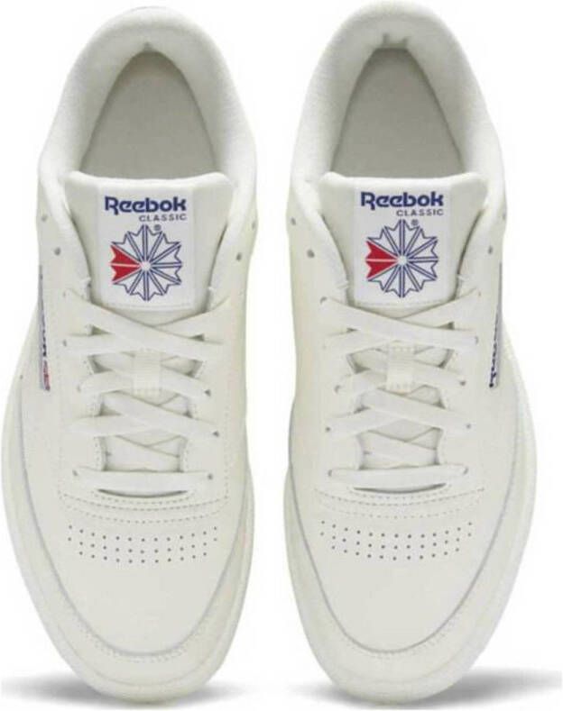 Reebok Classics Club C 85 leren sneakers ecru kobaltblauw