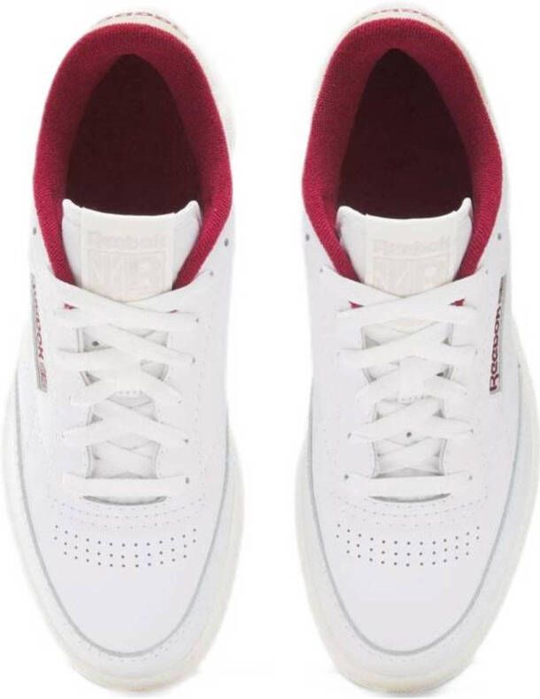 Reebok Classics Club C 85 sneakers wit donkerrood