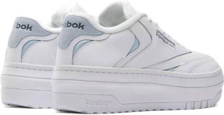 Reebok Classics Club C Extra leren sneakers wit lichtblauw