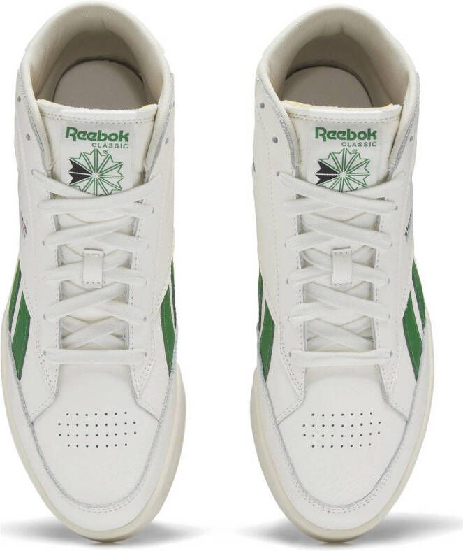 Reebok Classics Club C Form Hi leren sneakers ecru groen