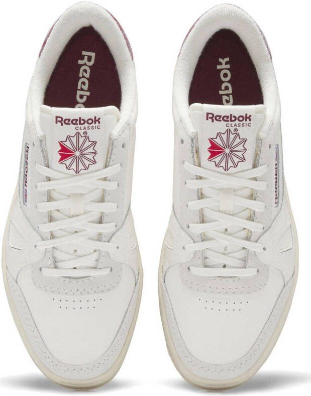 Reebok Classics LT Court sneakers wit donkerrood