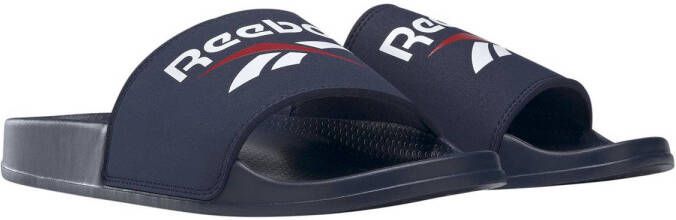 Reebok Training Fulgere Slide badslippers donkerblauw wit rood